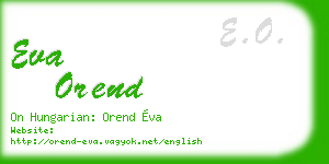 eva orend business card